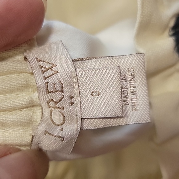 J. Crew, Size 0 Elastic Waistband Ivory/Cream w/ Black Polka Dot Mini Skirt, EUC - Picture 7 of 9